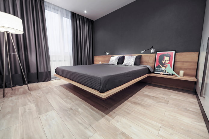 Schlafzimmerdekoration im minimalistischen Stil