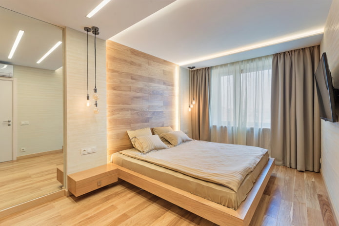 Schlafzimmerdekoration im minimalistischen Stil
