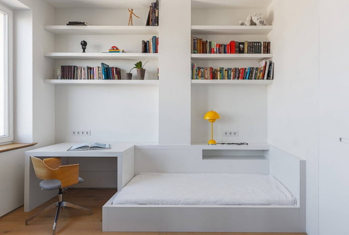 Jugendzimmer im minimalistischen Stil