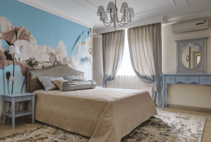 Schlafzimmerdekoration im Provence-Stil