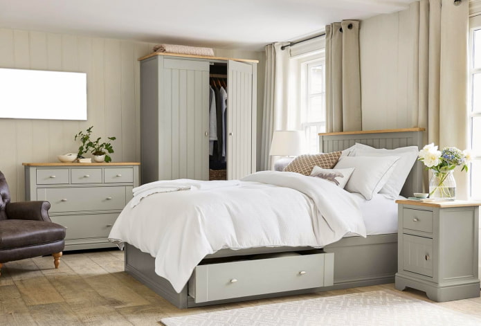 Bett mit Schublade