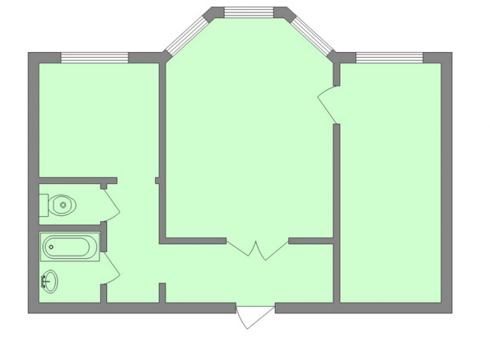 Zweizimmerwohnung in einer Stalinka