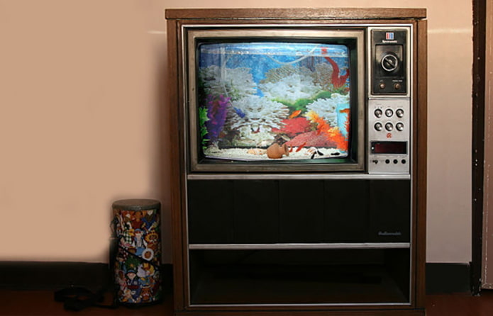 Aquarium aus dem Fernseher