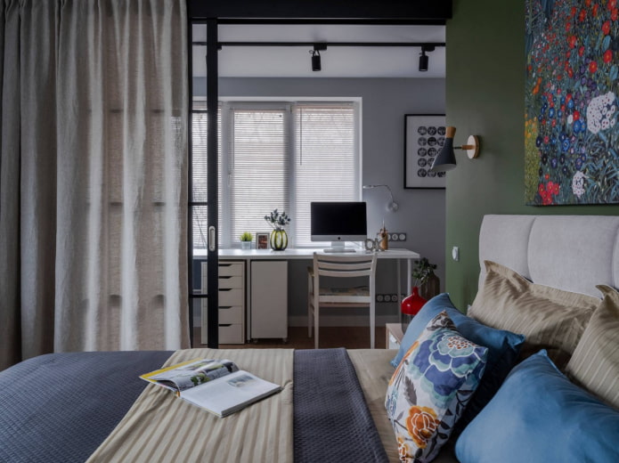 Arbeitszimmer vom Schlafzimmer abtrennen