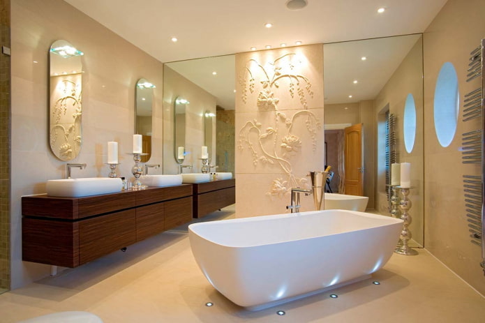 Akzentwandgestaltung im Badezimmer