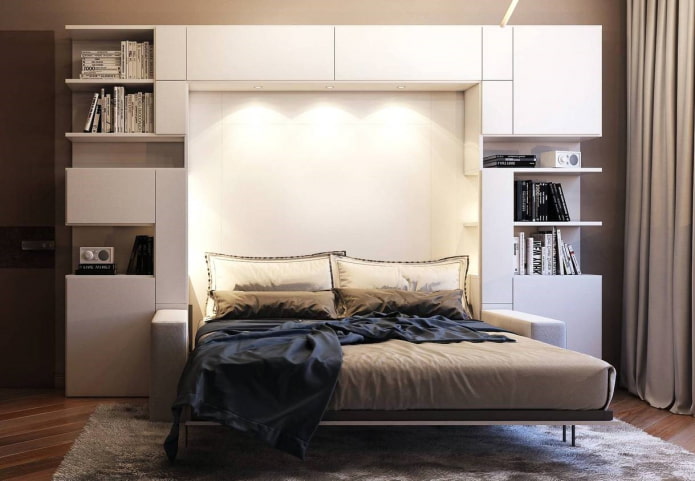 Verwandelbare Wohnwand im Wohnzimmer