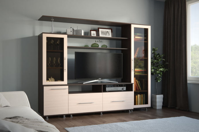 Wandschrank im Wohnzimmer