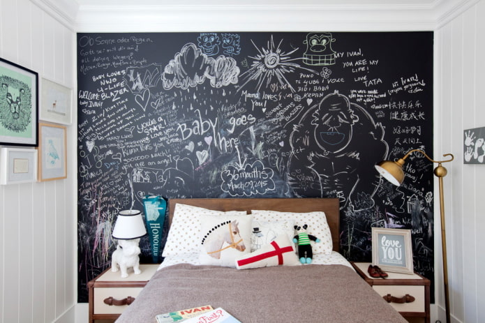 Schieferwand im Kinderzimmer