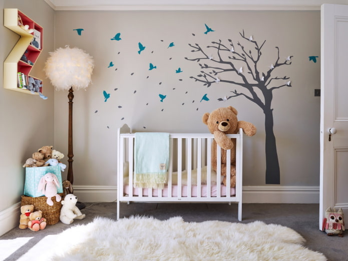 Wandaufkleber Baum im Kinderzimmer