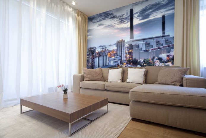 Fototapete im Wohnzimmer