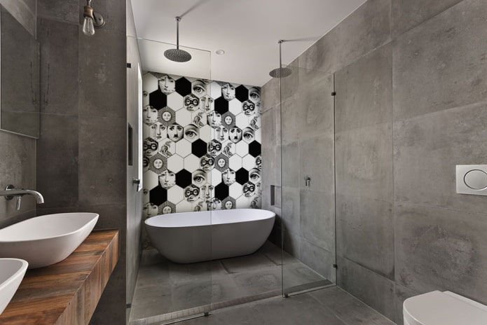 Fliesen in Betonoptik im Badezimmer