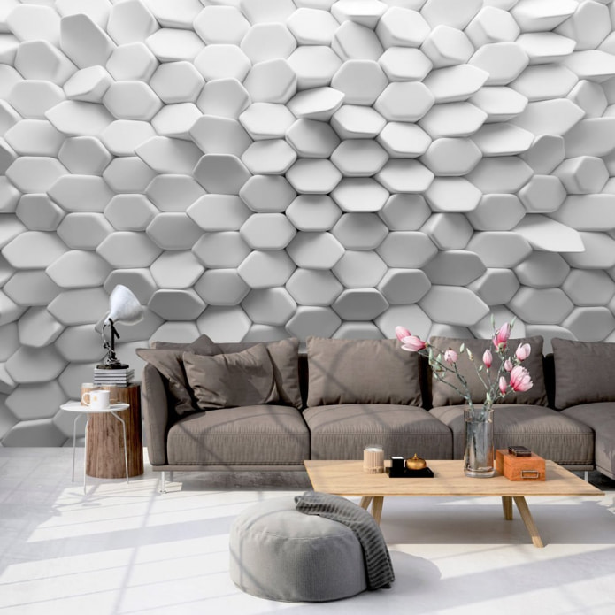 3D-Tapete im Wohnzimmer