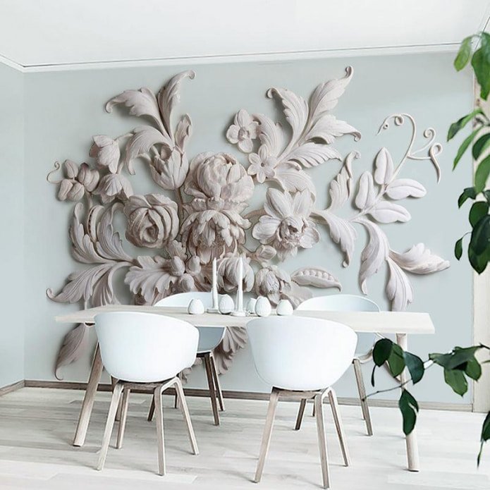 3D-Tapete an der Wand