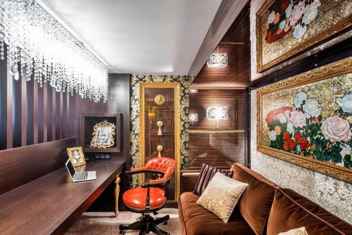 Beleuchtung in einem eklektischen Interieur