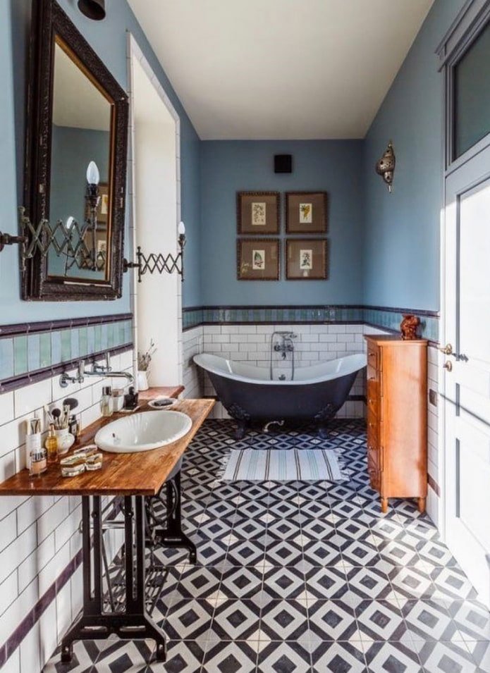 Badezimmer im eklektischen Stil