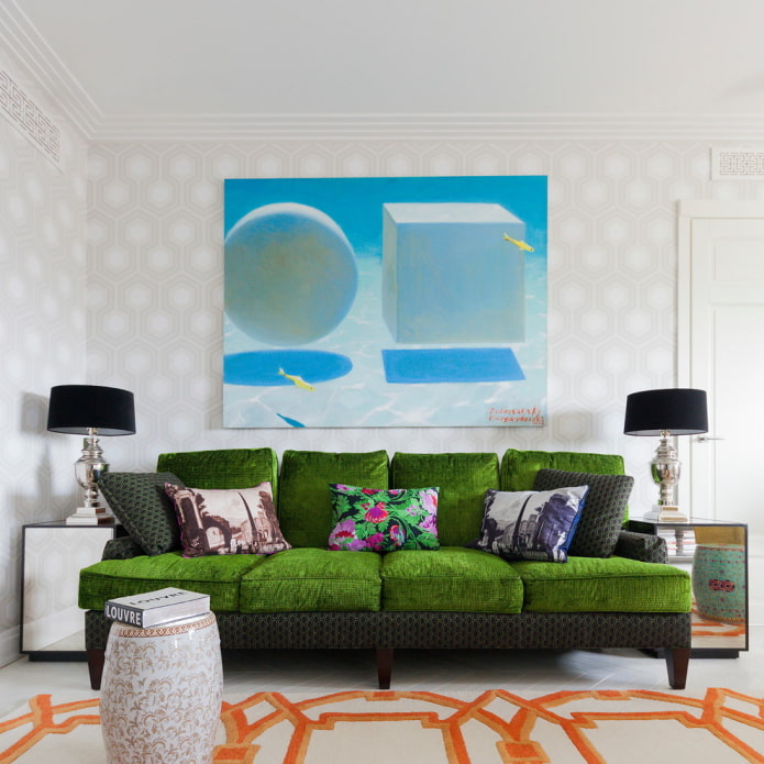 grünes Sofa