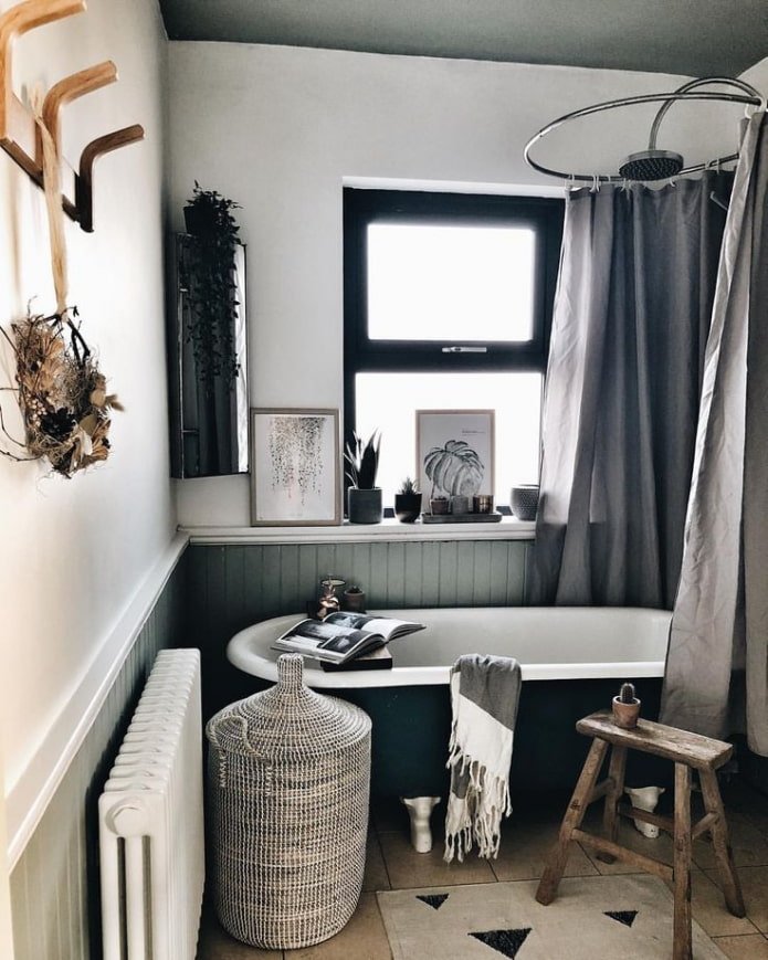 Graues Hygge-Badezimmer