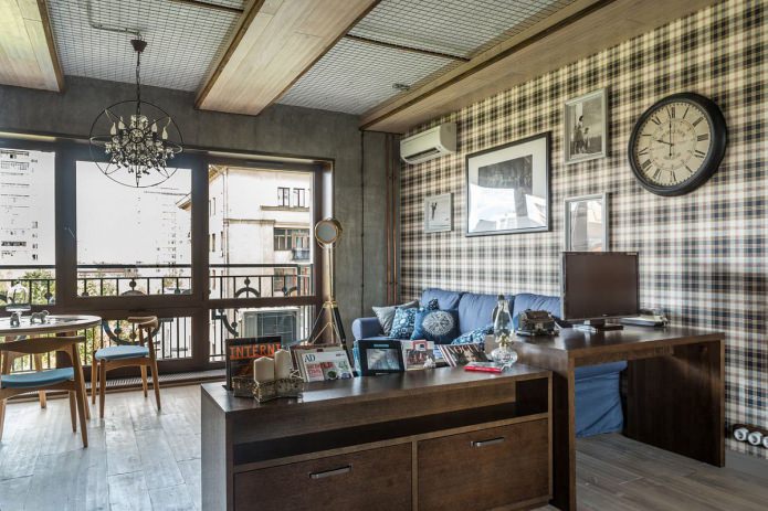 Innenansicht einer kleinen Loft-Wohnung mit 33 m².