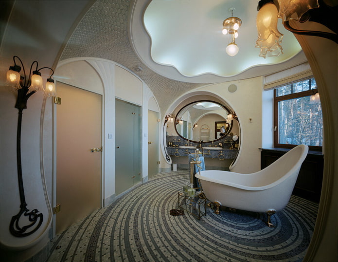 modernes Badezimmer-Interieur