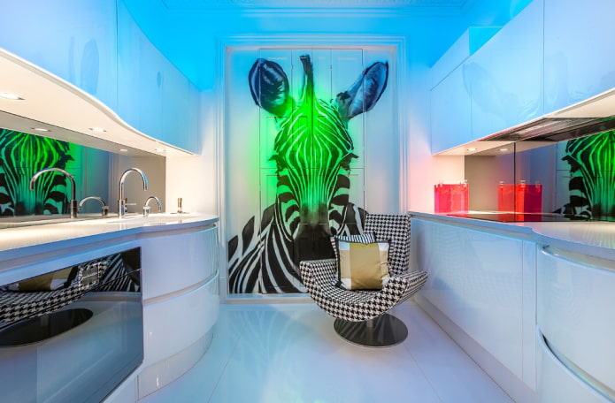 Zebrabild in der Küche