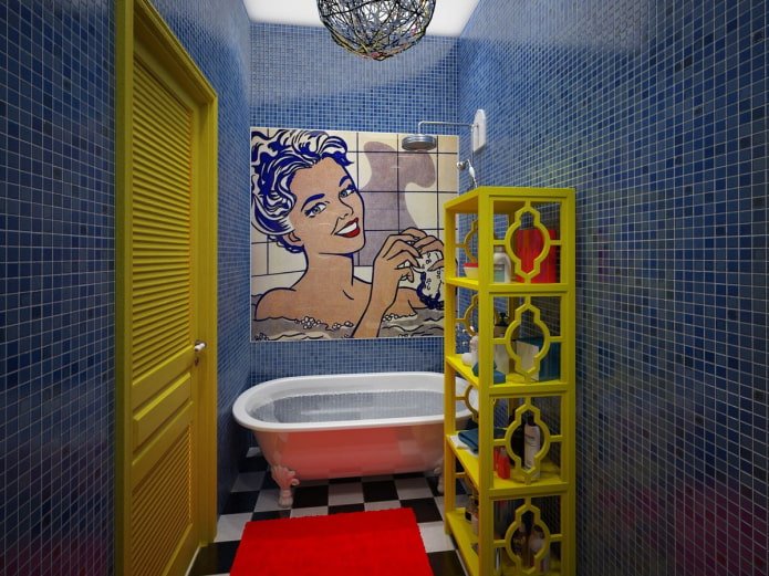 Badezimmer im Pop-Art-Stil