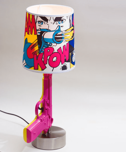 Tischlampe im Pop-Art-Stil