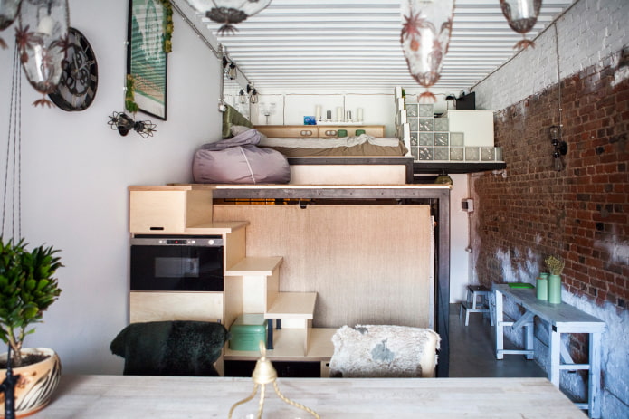 Loft in einer 30 m² großen Wohnung