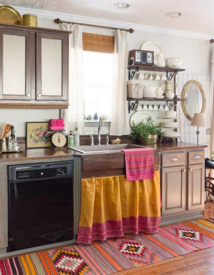 Küche im Boho-Stil