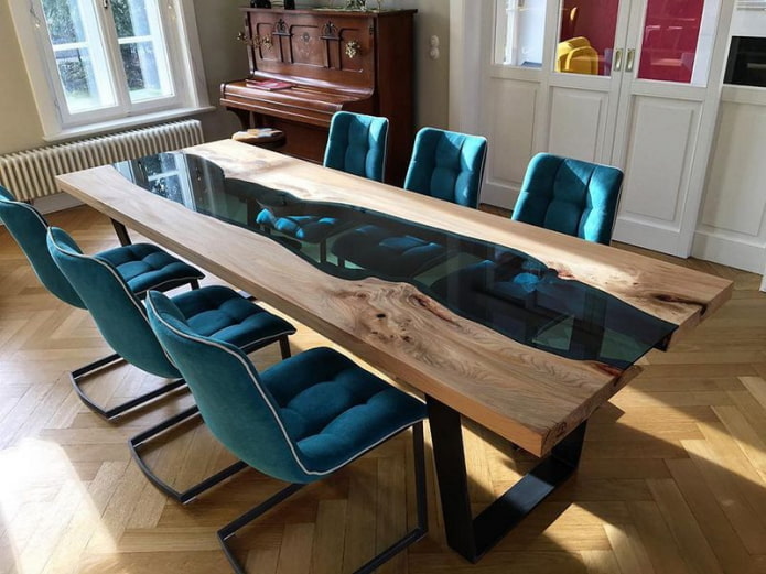 Flusstisch im Loft-Stil