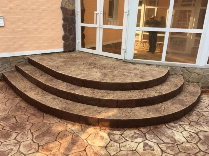 Veranda aus Stempelbeton