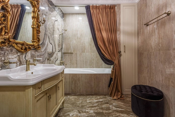 Stoffvorhang fürs Badezimmer