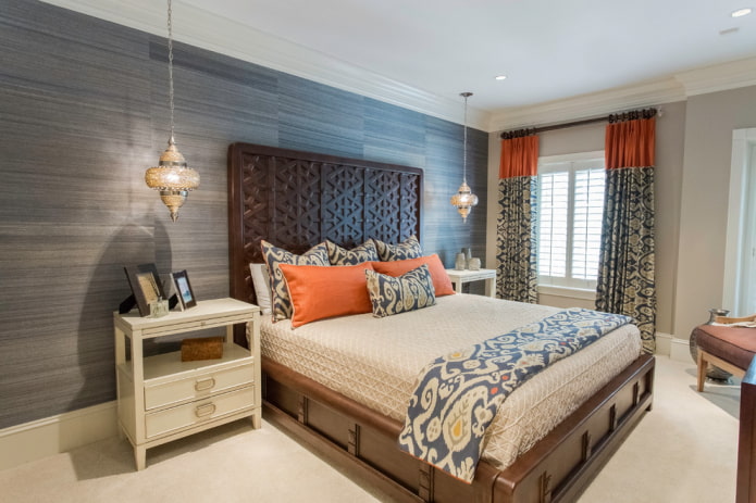 Stofftapete im orientalischen Stil