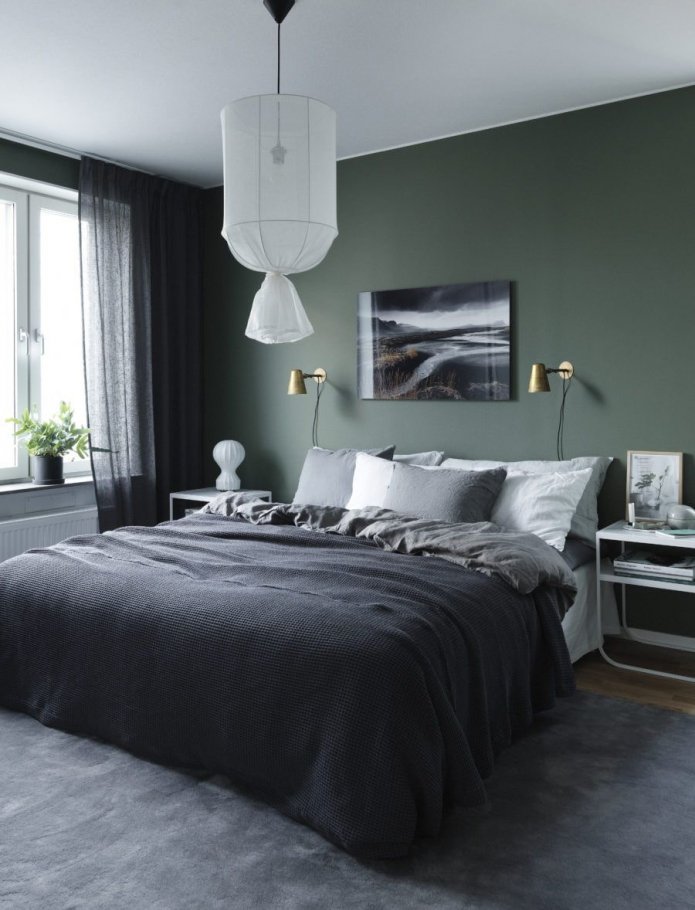 grüne Wände in der Wohnung