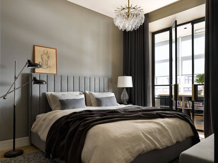 graues Bett