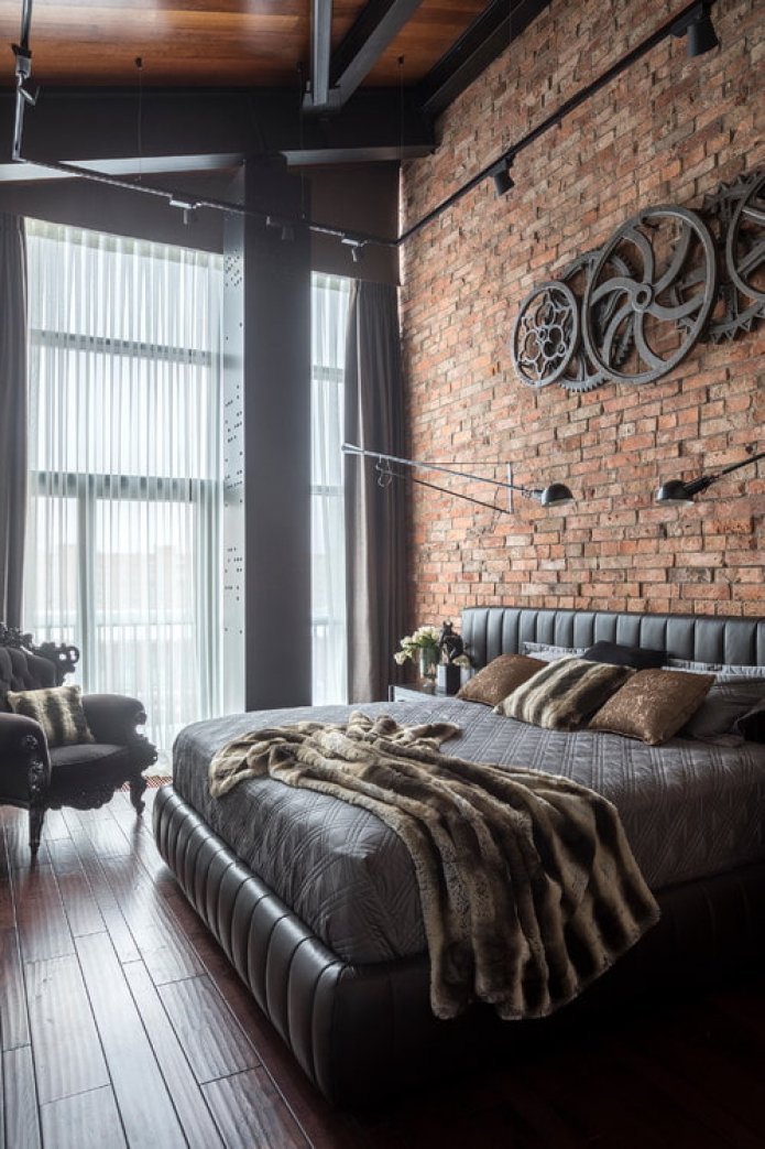 Schlafzimmer im Loft-Stil
