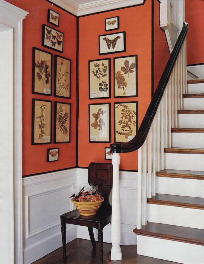 Design einer hellen Wand