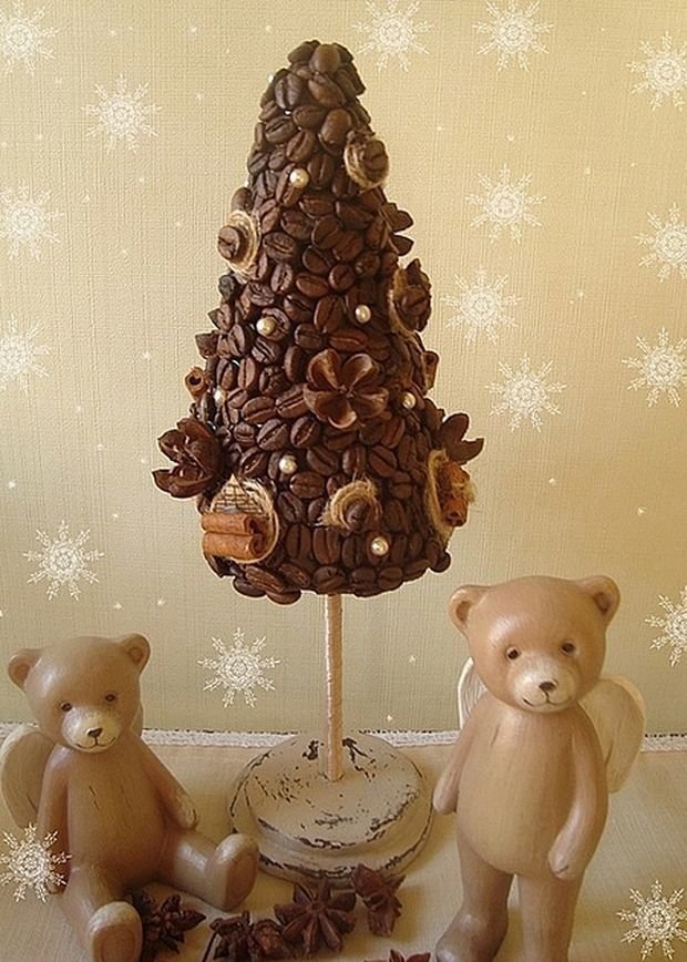 In Form eines Weihnachtsbaums
