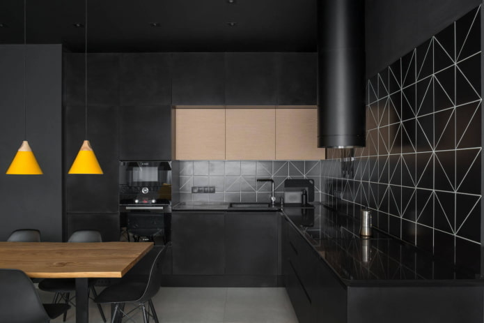 Schwarzes Interieur