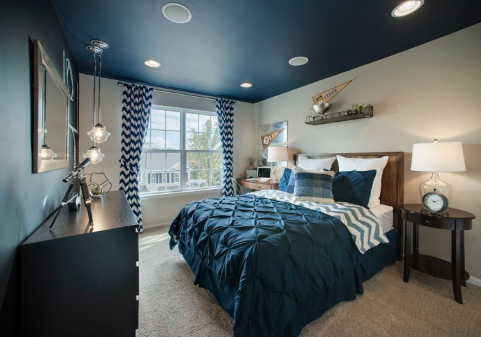 Dunkelblaue Decke