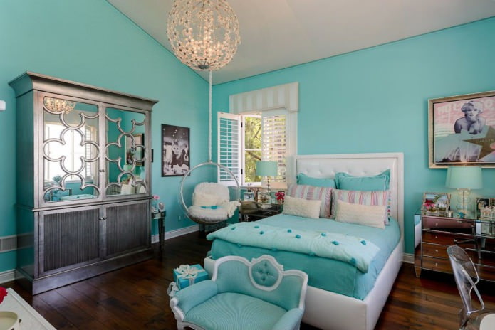Tiffany-Farbe im Interieur