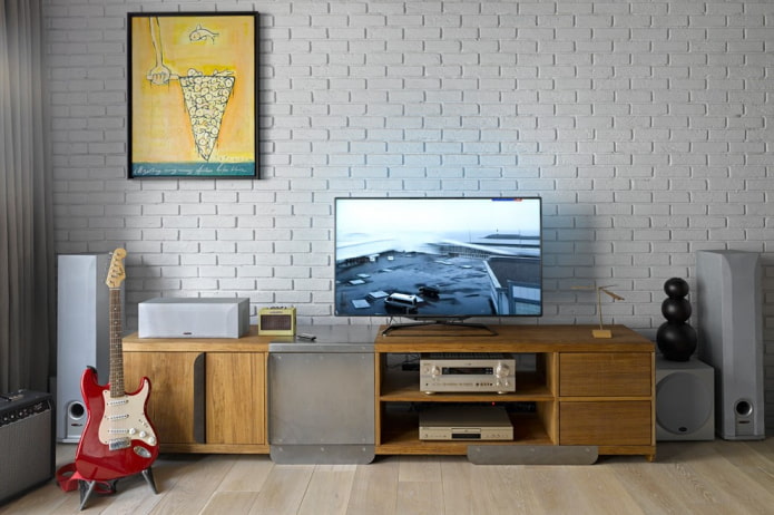 Stand-TV-Ständer im Innenraum