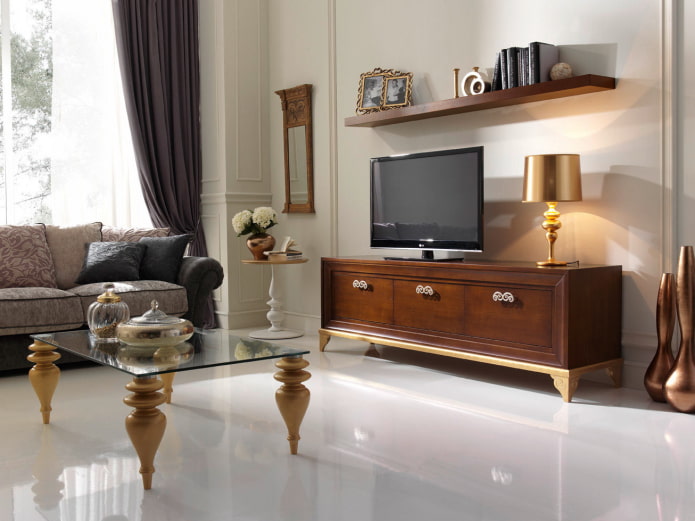 TV-Ständer im Art Deco-Stil