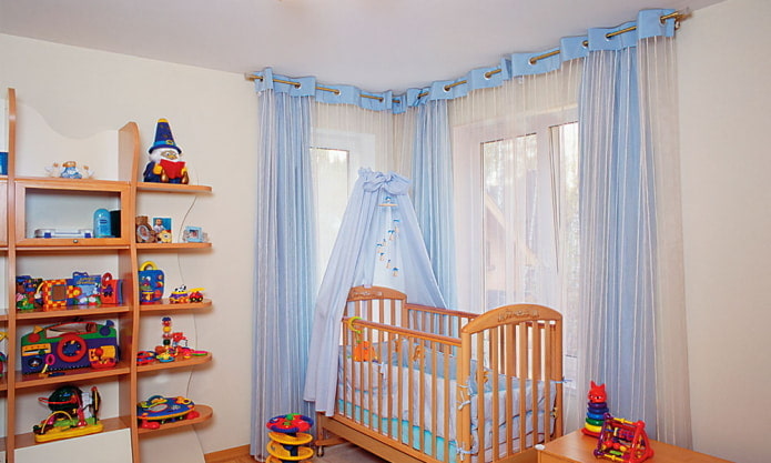 Vorhänge mit Ösen im Kinderzimmer