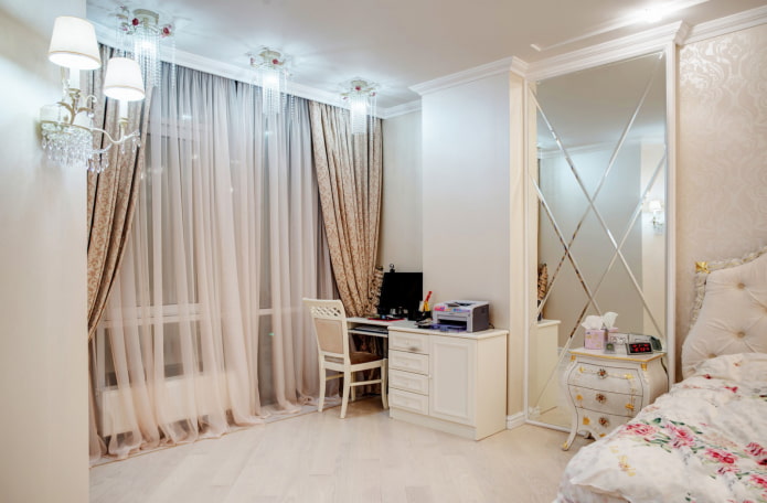 Vorhänge im Schlafzimmer