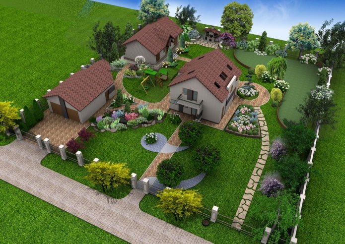 Grundriss eines quadratischen Grundstücks von 8 Acres