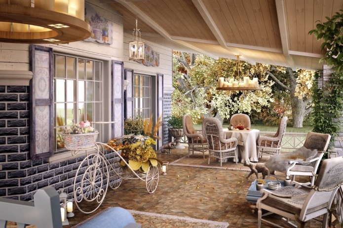Terrasse im provenzalischen Stil