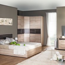 Eckschrank im Schlafzimmer: Arten, Inhalt, Größen, Design-5