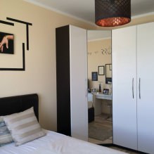 Eckschrank im Schlafzimmer: Arten, Inhalt, Größen, Design-1