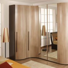 Eckschrank im Schlafzimmer: Arten, Inhalt, Größen, Design-8