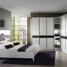 Eckschrank im Schlafzimmer: Arten, Inhalt, Größen, Design-10